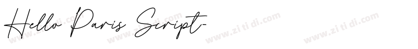 Hello Paris Script字体转换